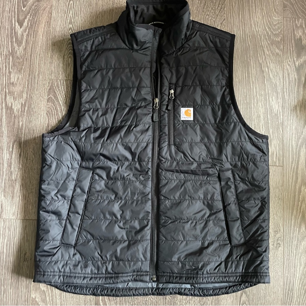 NWOT Mens Carhartt Vest Black Rain Defense